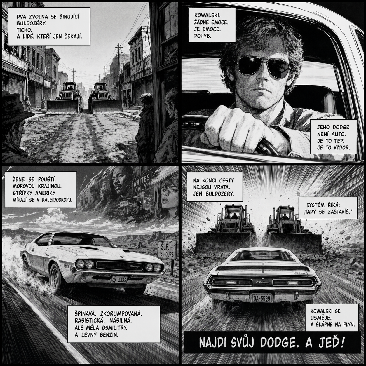 Vanishing Point: Bílý kůň v zemi buldozérů